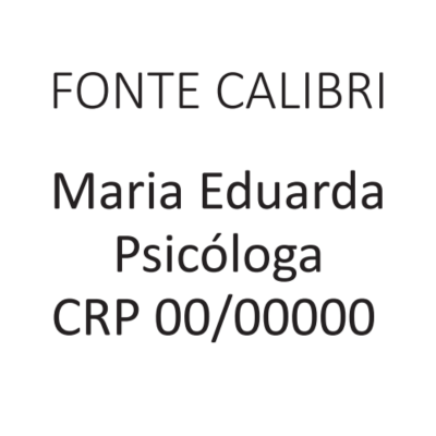 FONTE CALIBRI