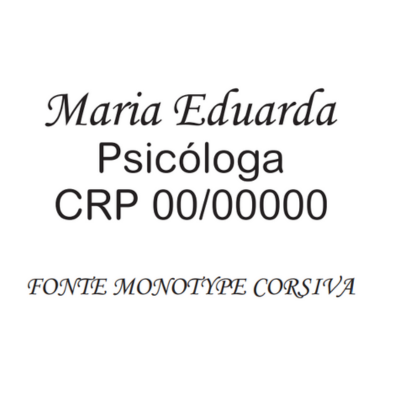 FONTE MONOTYPE CORSIVA